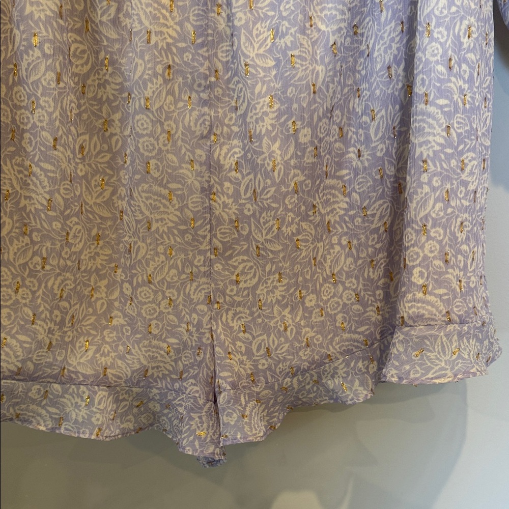 Express Light Lavender Off-Shoulder Ruffle Romper - Picture 5 of 7